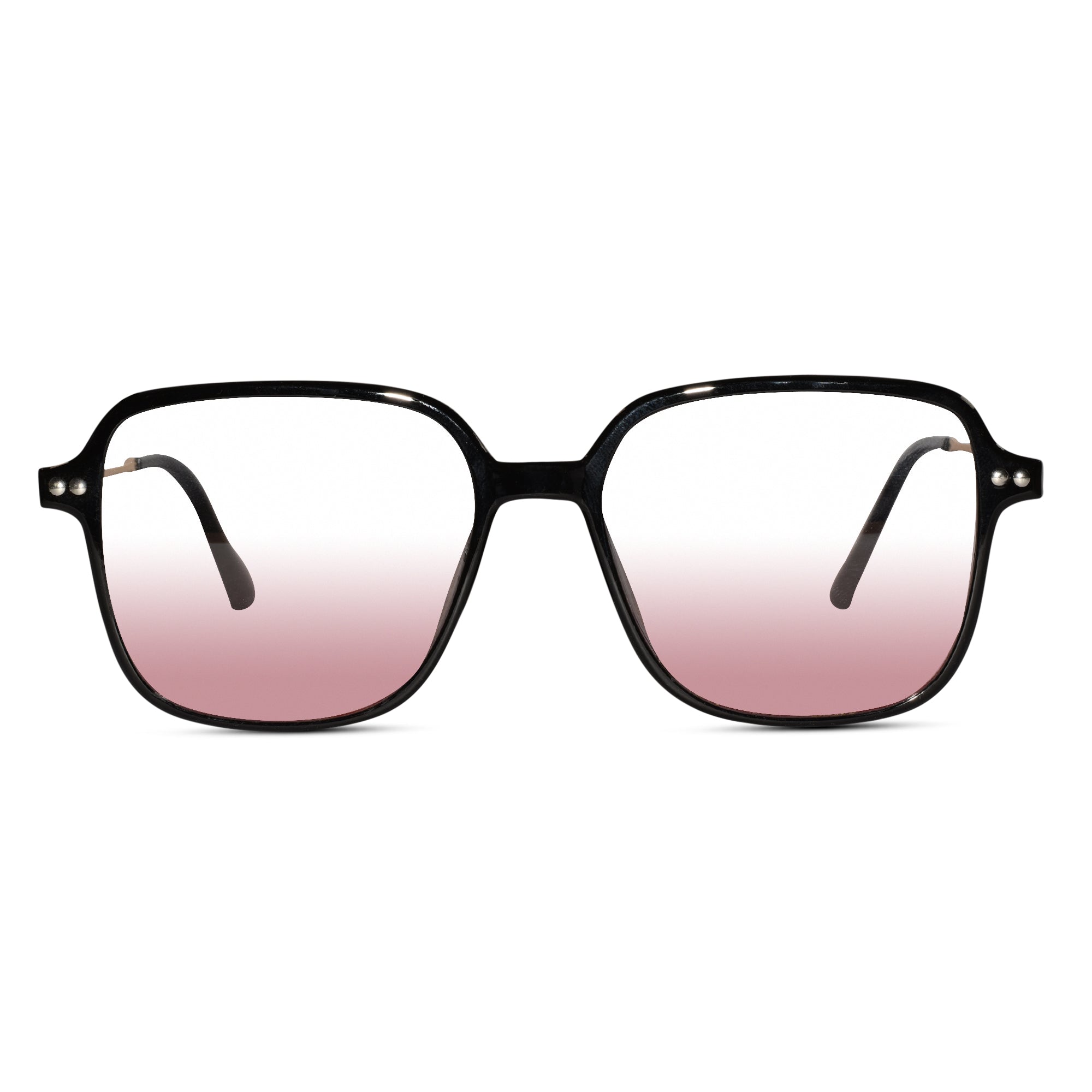 Black Square Pink Tint Sunglasses LKS22027-PNK