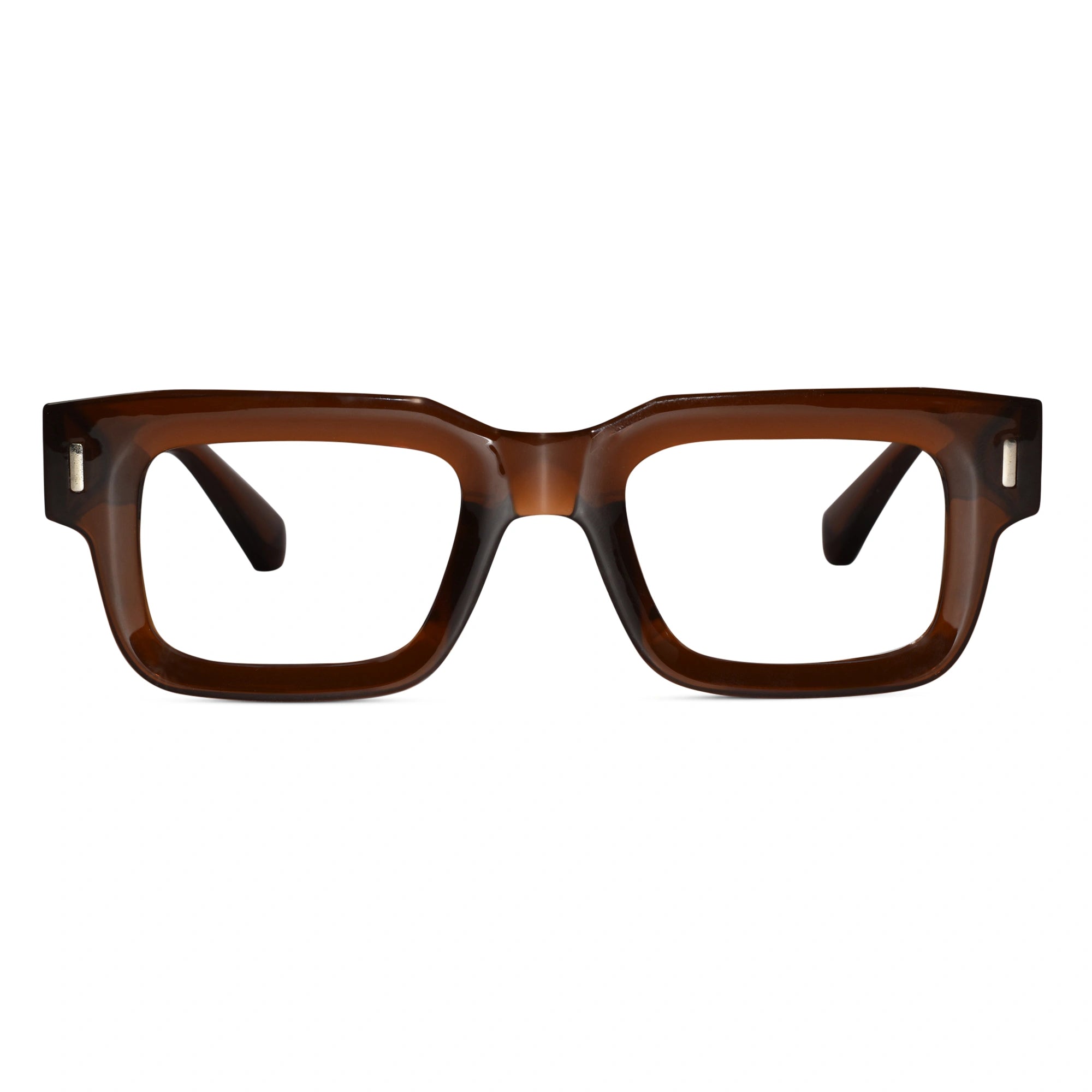 Bold Brown Wayfarer Eyeglasses For Men & Women LKS3688-BRN