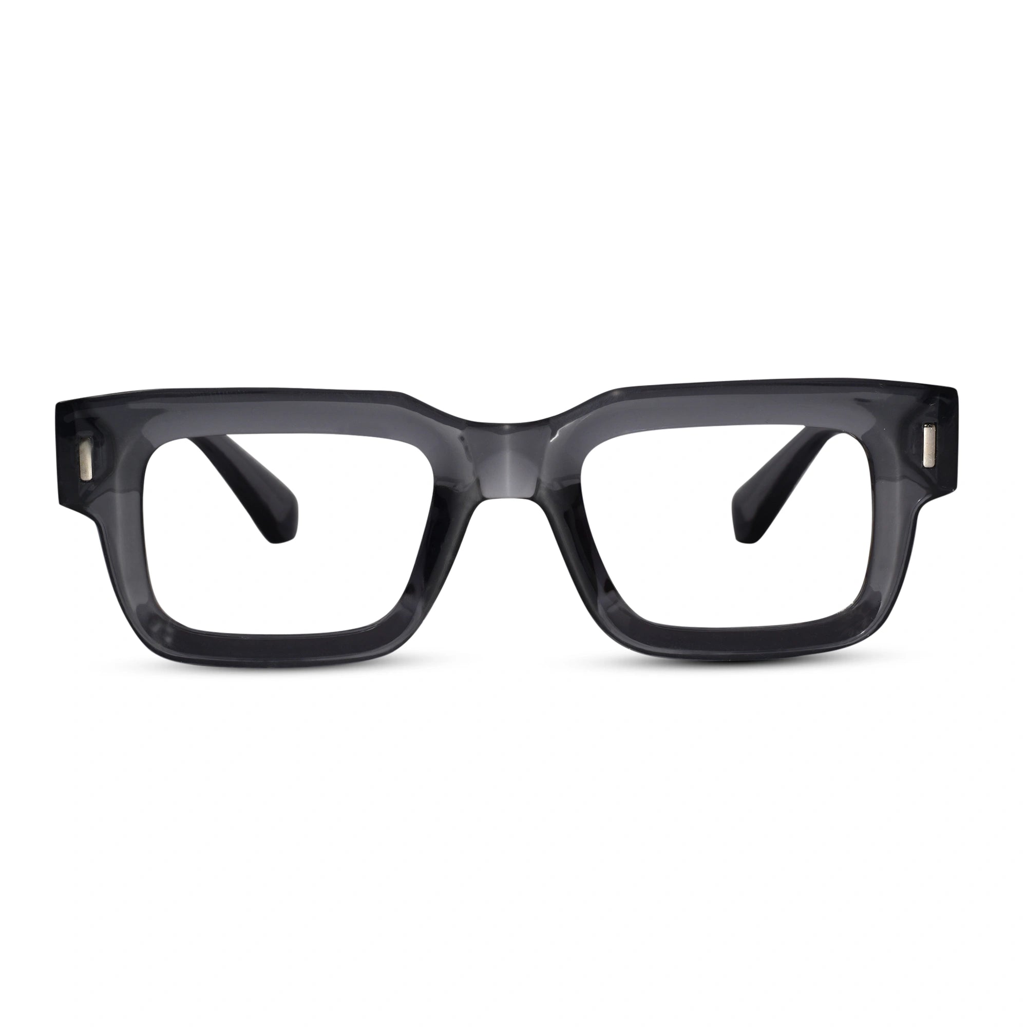Bold Grey Wayfarer Eyeglasses For Men & Women LKS3688-GRY