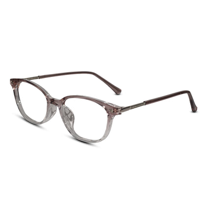 Dual Tone Purple Transparent Cat Eye Glasses For Women