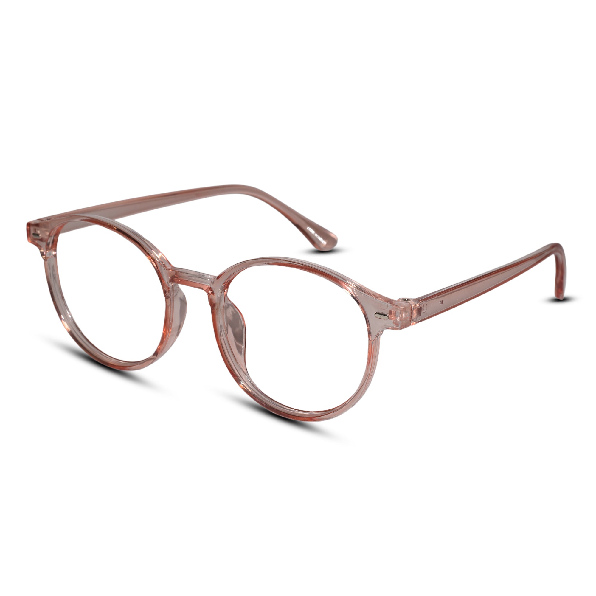 Transparent Round Pink Glasses