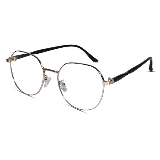 Silver Round Eyeglasses For Women