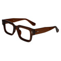 Check Bold Brown wayfarer eyeglasses featuring a thick frame and retro-inspired design for new fashion styling.