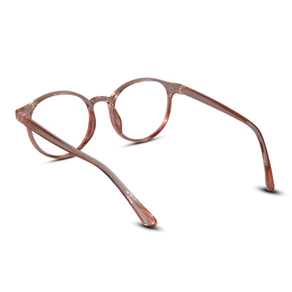 Transparent Round Pink Glasses