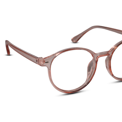 Transparent Round Pink Glasses