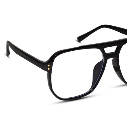 Black Marshall Rrectangular Eyeglasses For Men