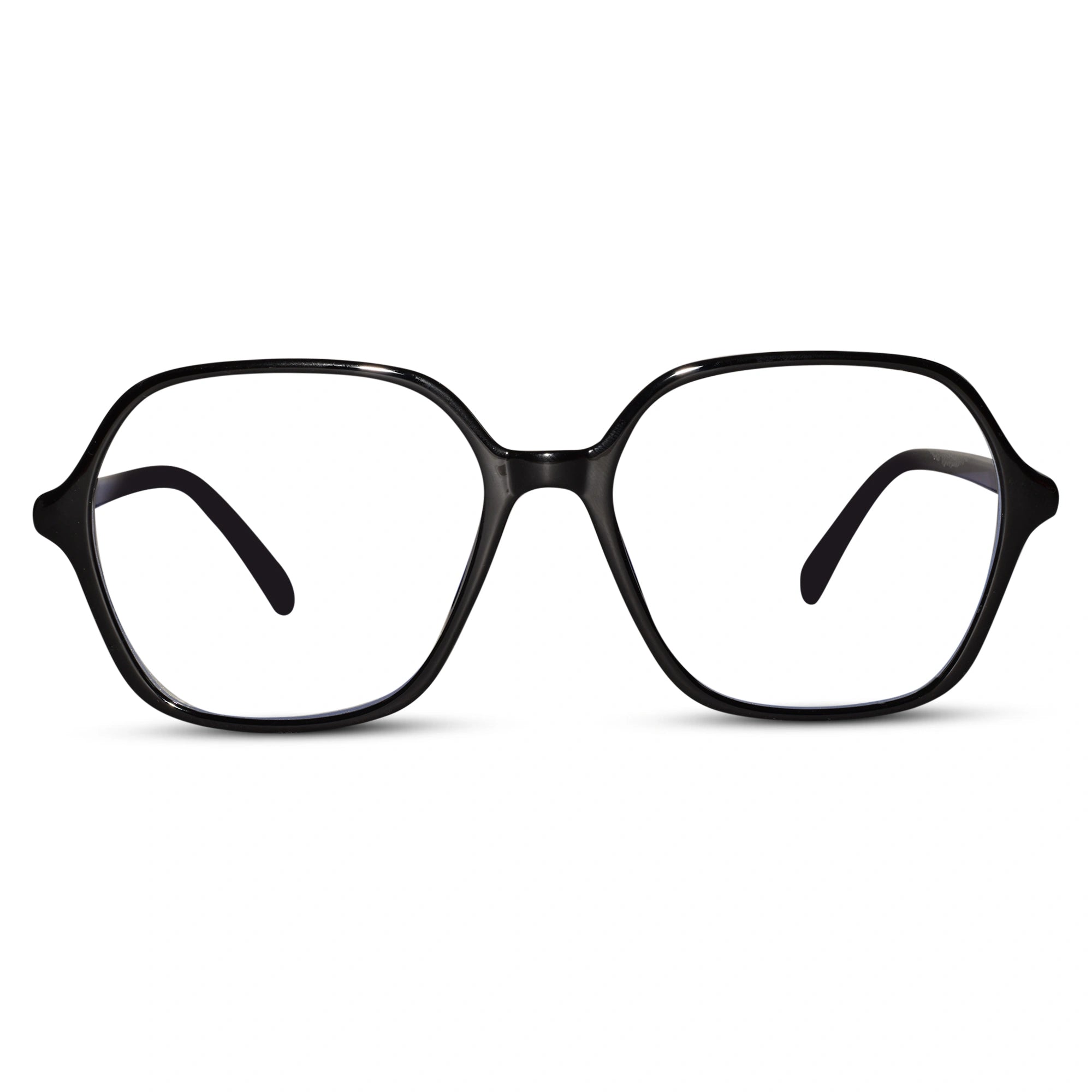 Black Square Eyeglasses For Men & Women LKS66009-BLK