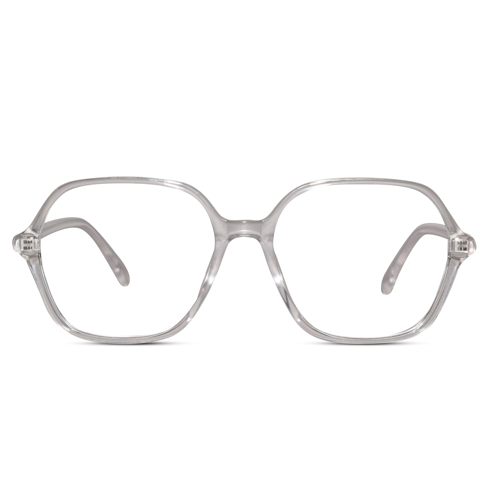 Transparent Square Eyeglasses For Men & Women LKS66009-TRAN