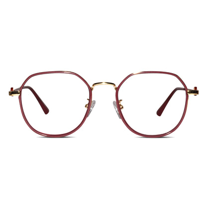 Red Round Eyeglasses For Women