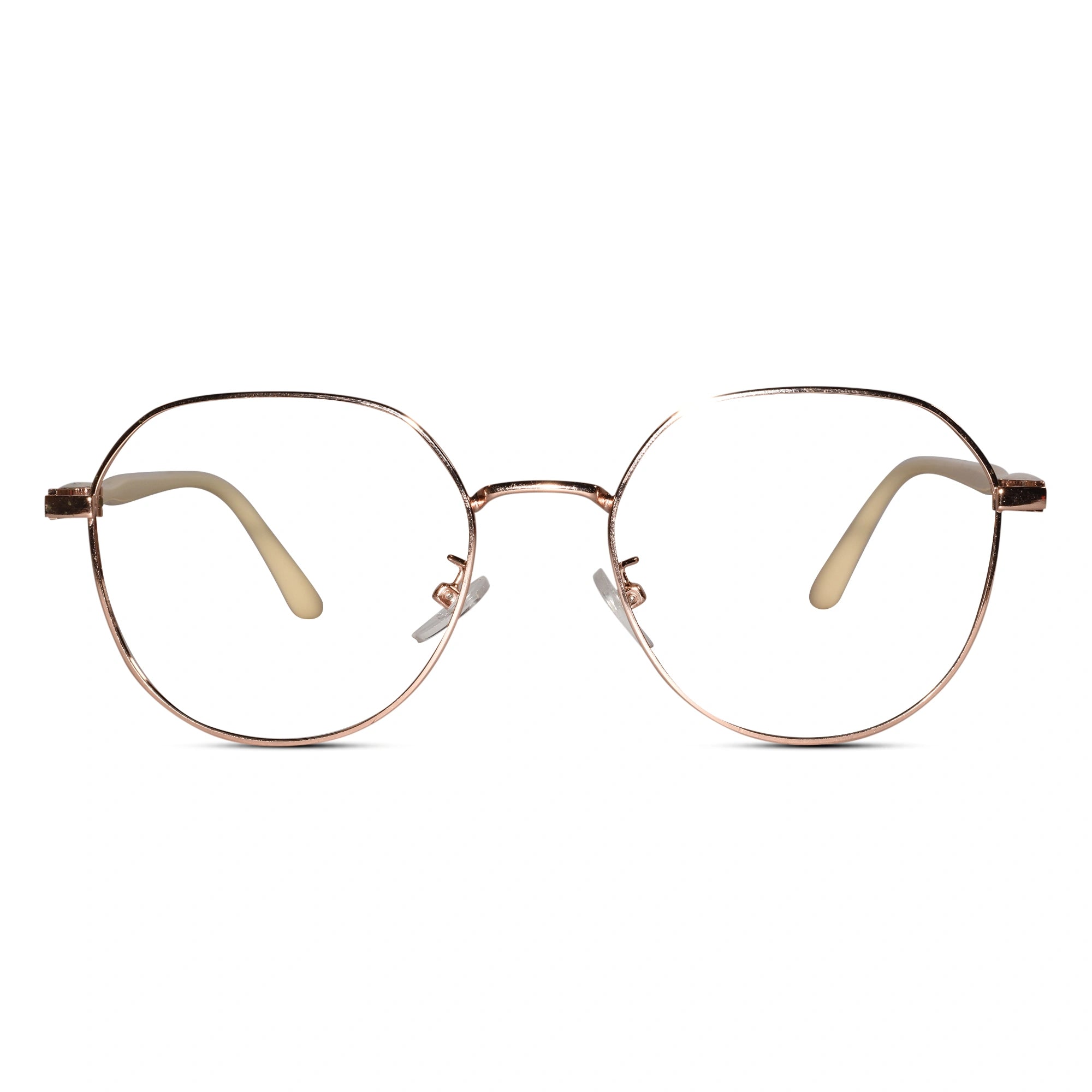 Rosegold Round Eyeglasses for men And Men & Women LKS0955-GOLD