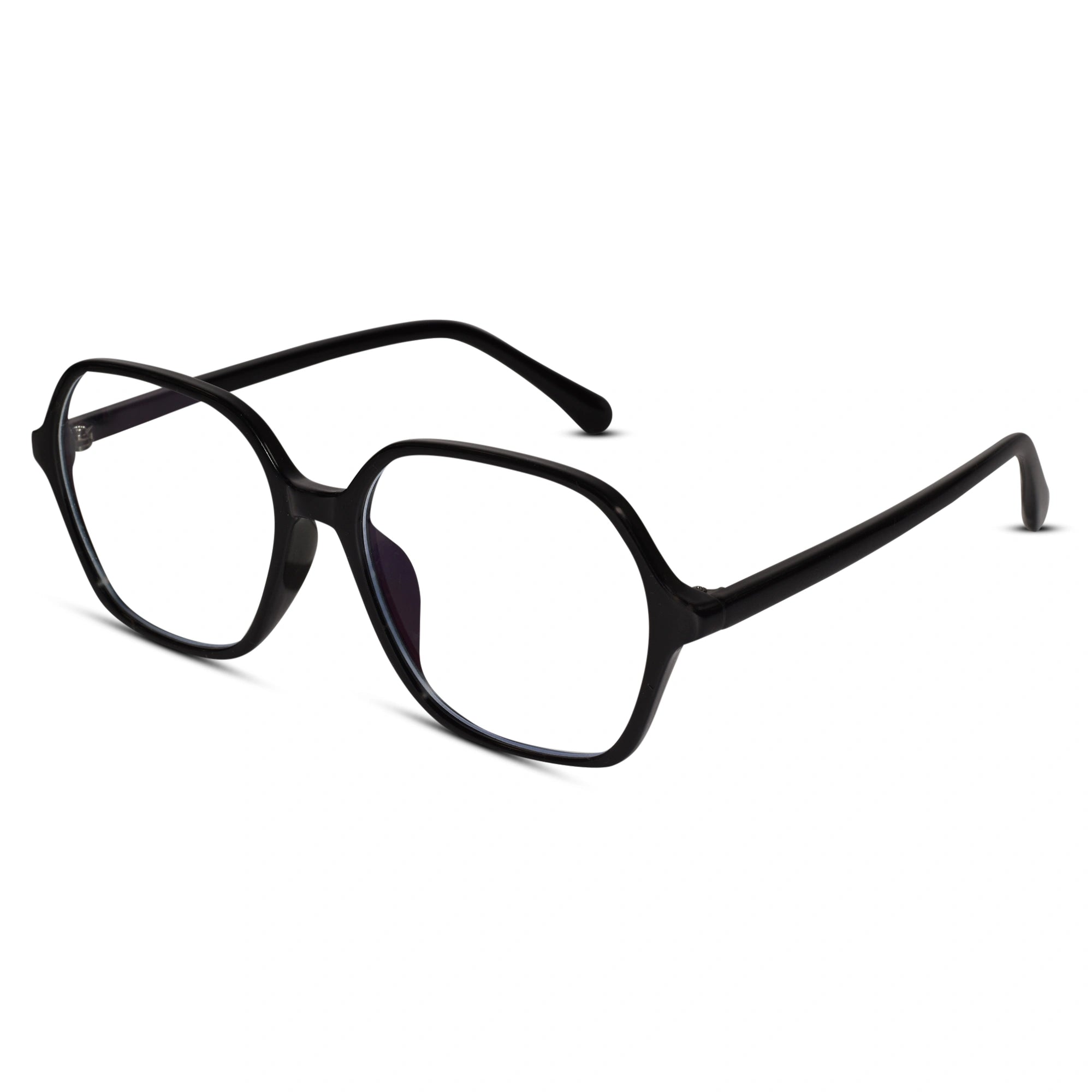 Black Square Eyeglasses For Men & Women LKS66009-BLK