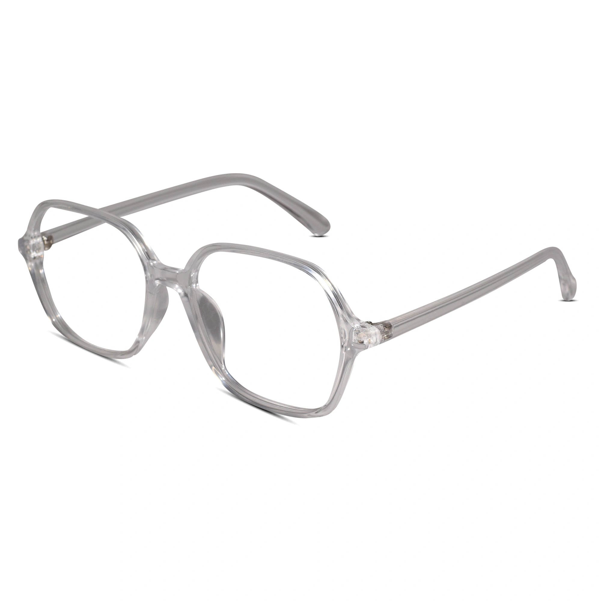 Transparent Square Eyeglasses For Men & Women LKS66009-TRAN