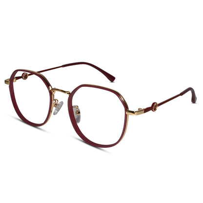 Red Round Eyeglasses For Women