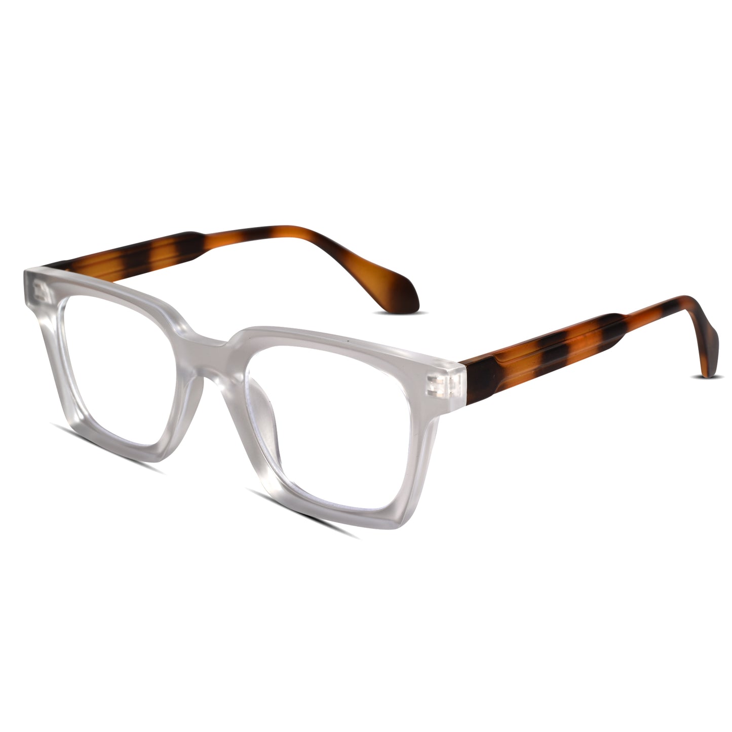 Transparent square eye glasses for men & women