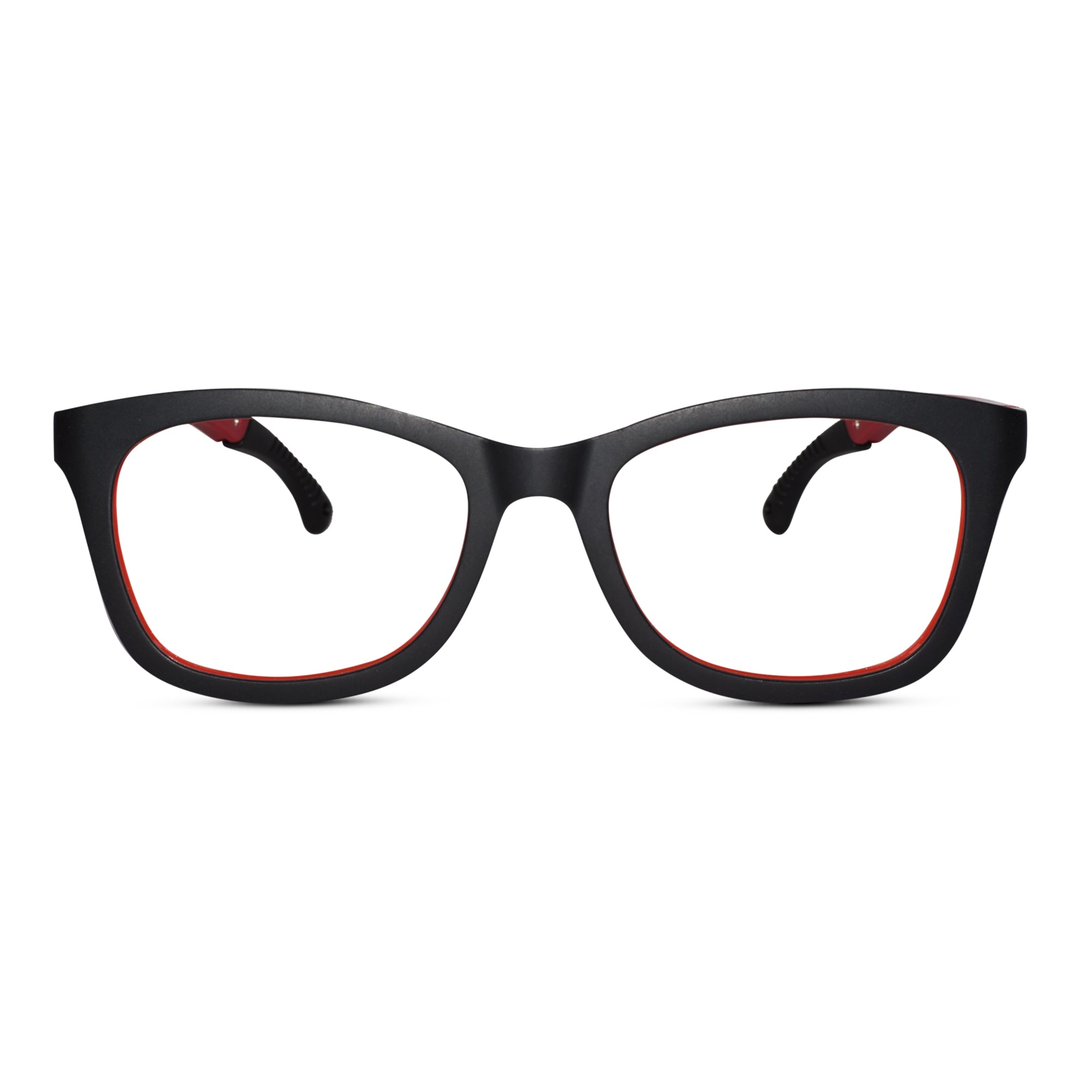 Matt Black Rectangular Eyeglasses For Kids