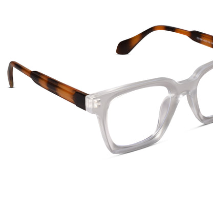 Transparent square eye glasses for men & women
