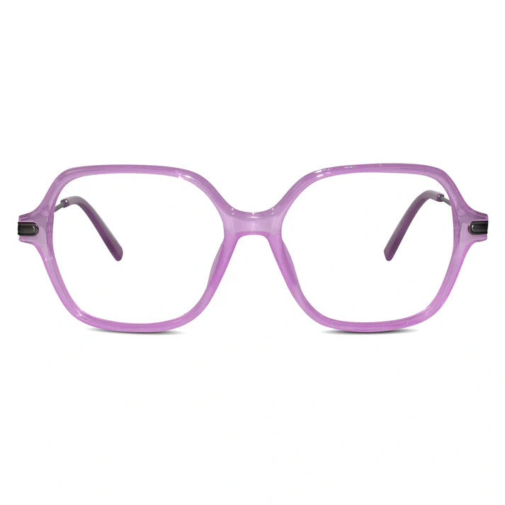 Oversize Square Animal Print Eyeglasses For Women