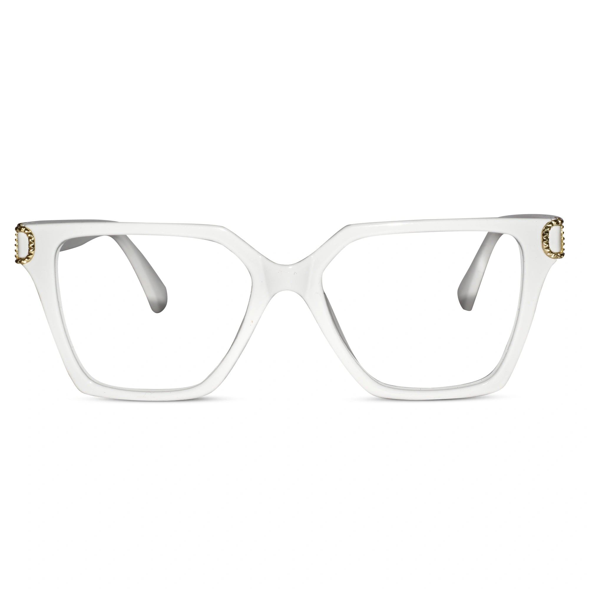 Oversize White Designer Cat eye Eyeglasses