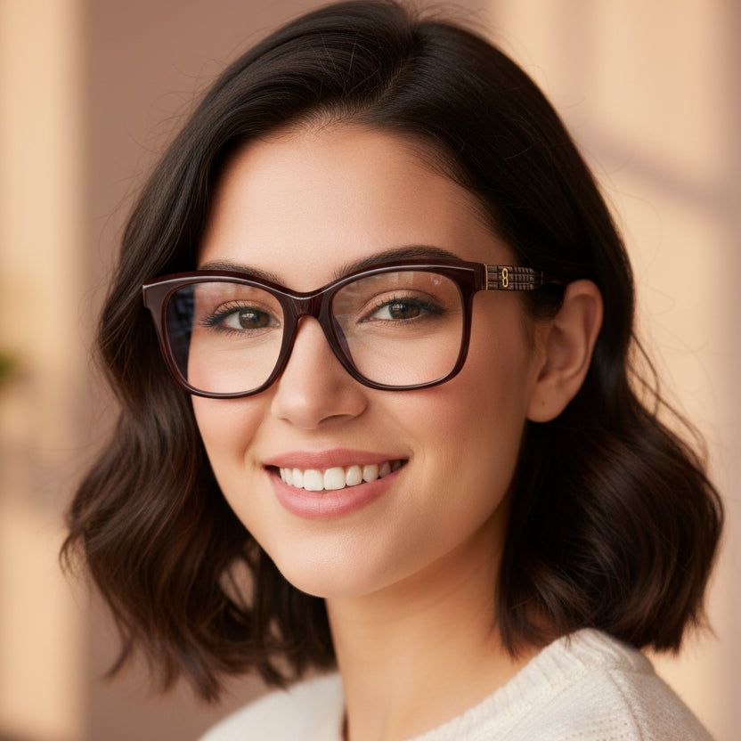 RED Bold Eyeglasses For Men & Women LKS68015-RED