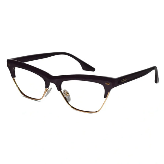 Side view of black cat eye spectacle frame for women – stylish specs from LensKandy"