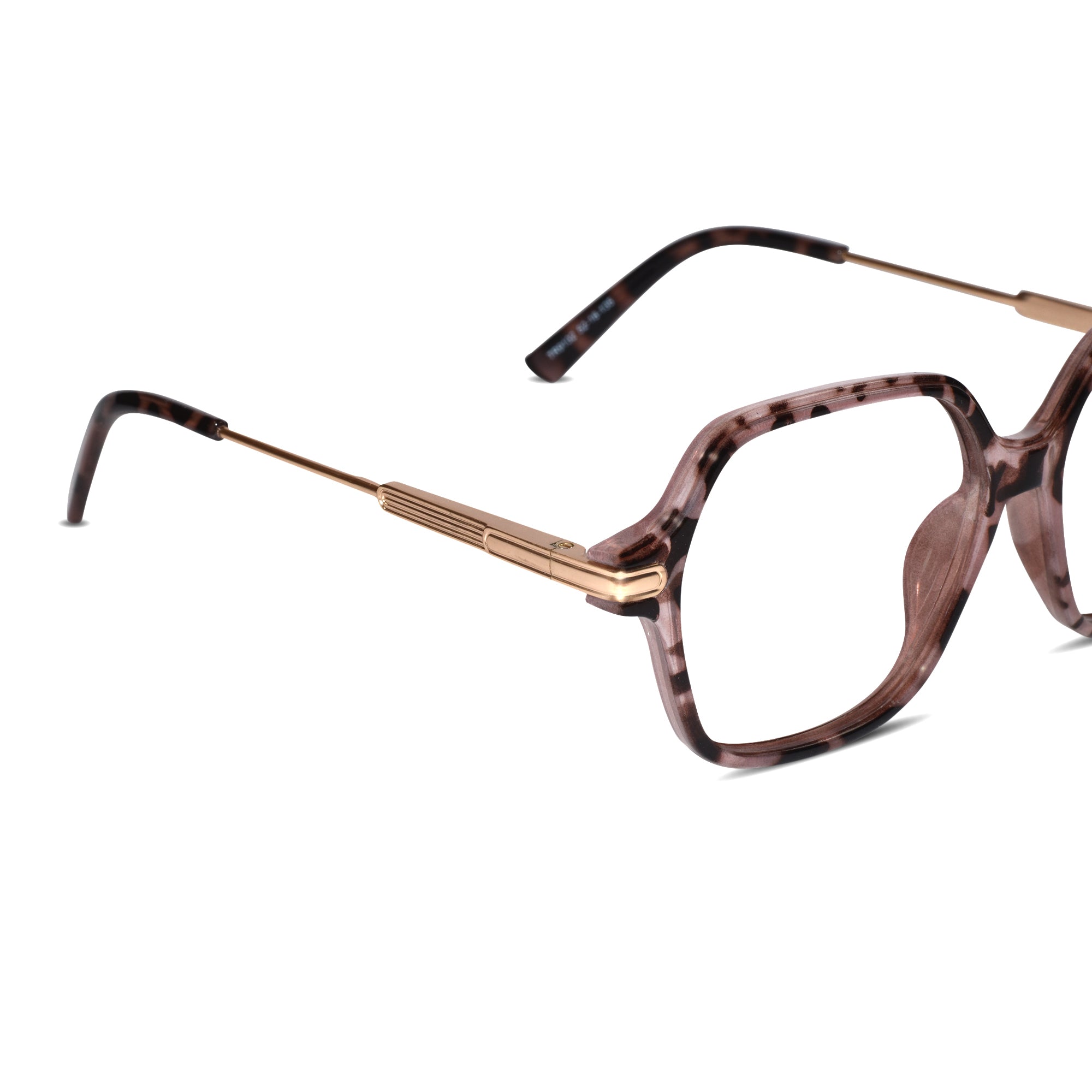 Oversize Square Animal Print Eyeglasses For Women