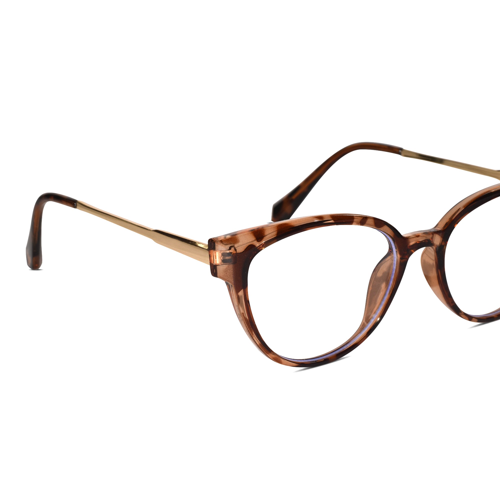 Cateye animal eyeglasses for women LKE2930-DA-BRN