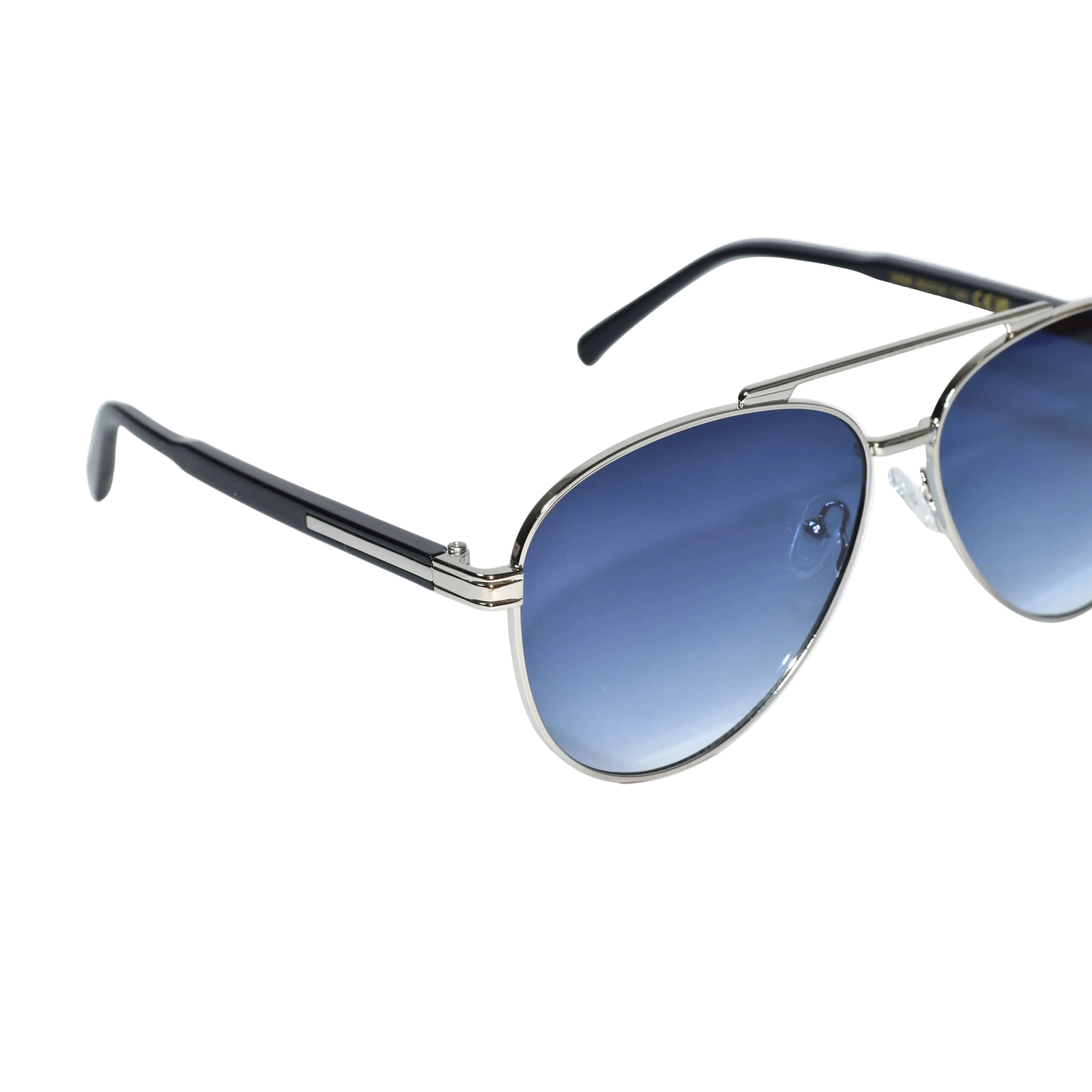 Luxury Metal Aviator Sunglasses for Men LKS3598-BLU