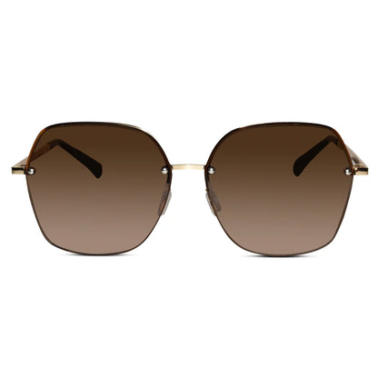 Gold Blue Oversize Sunglasses For Women