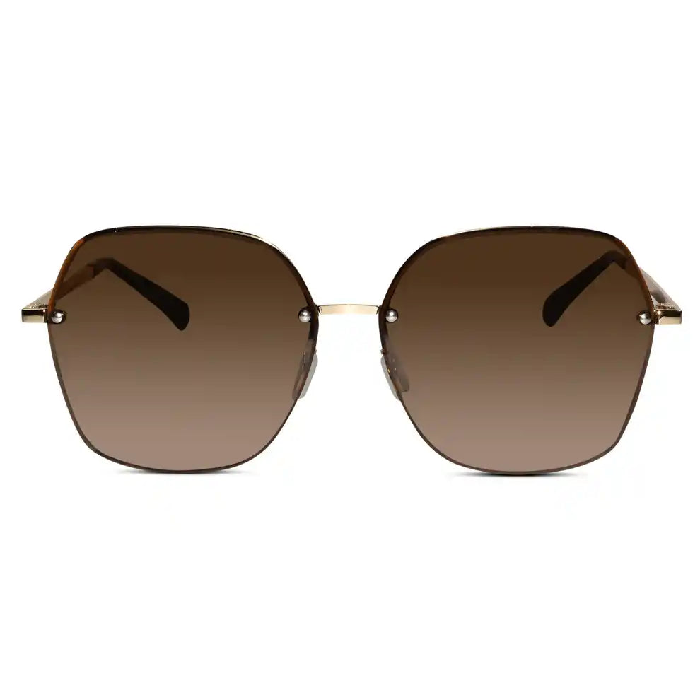 Gold Blue Oversize Sunglasses For Women