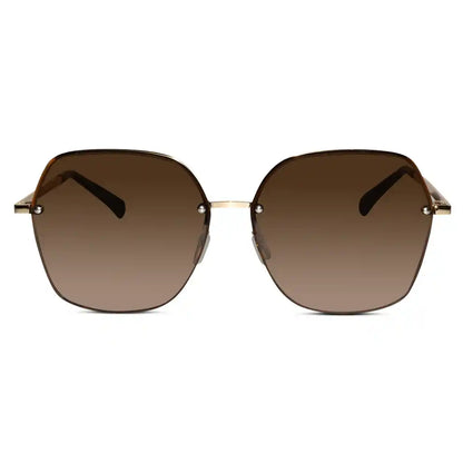Gold Blue Oversize Sunglasses For Women