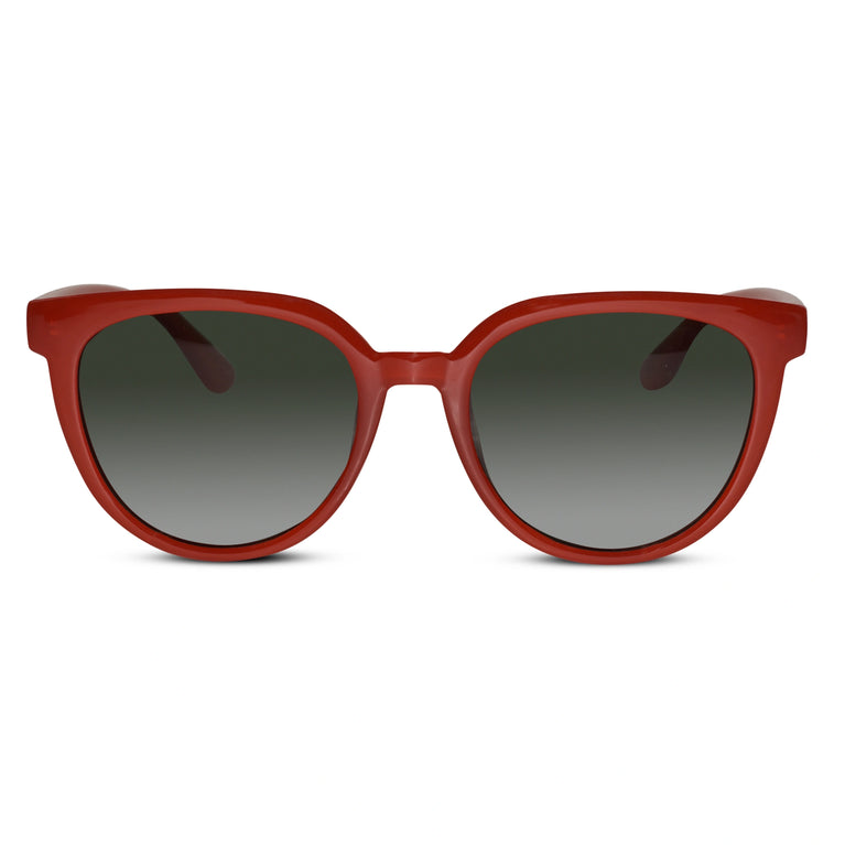 Classic cat eye red sunglasses for women