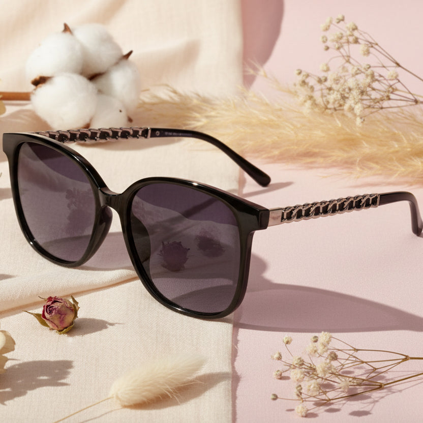 Black Designer Sunglasses For Women ELS2250-BLK