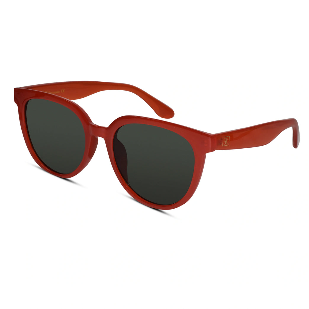 Classic cat eye red sunglasses for women