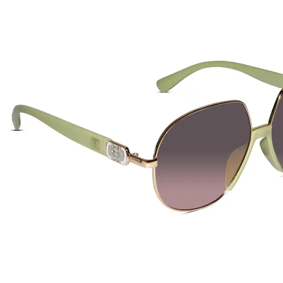 Designer Golden/Purple  Oversize Sunglasses For Women