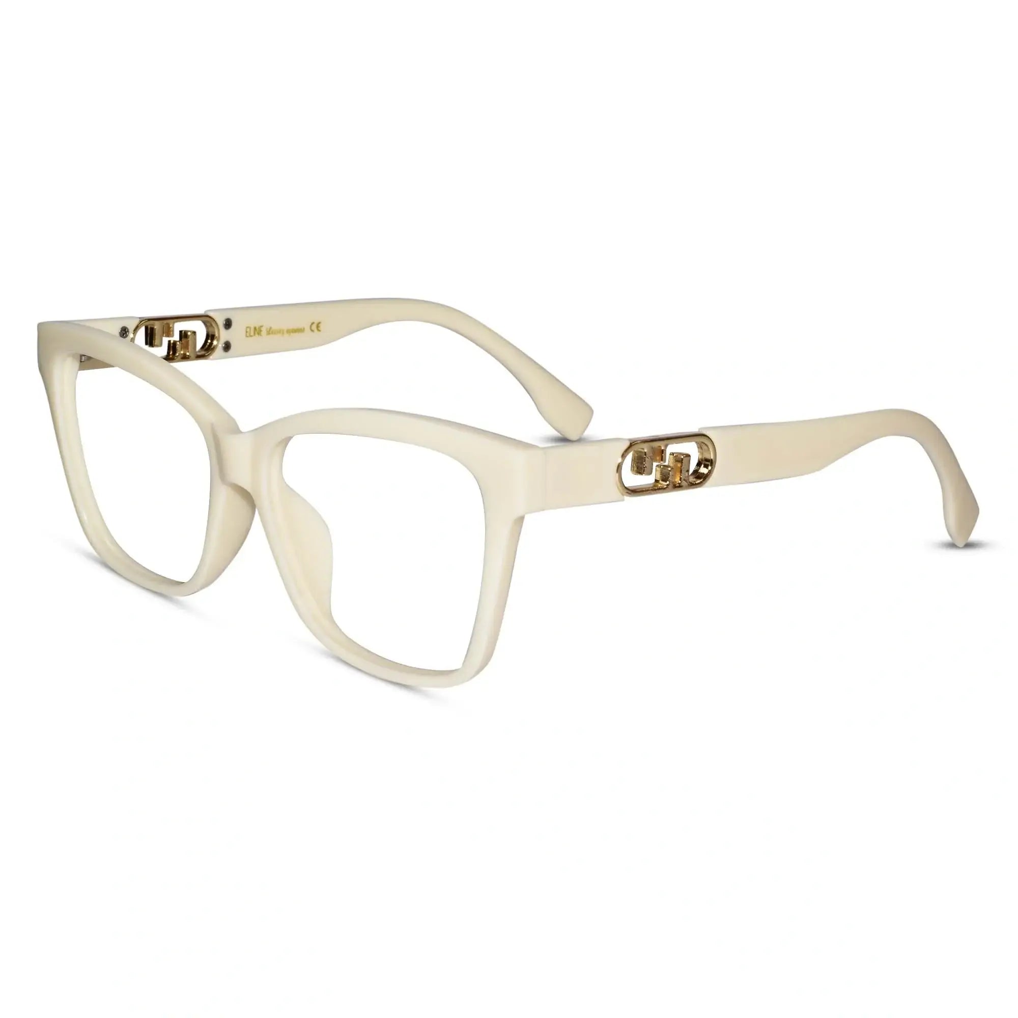 Shop Stylish Full-Frame White Cat eye Eyeglasses For Women. Vogue trend with advanced blue light filter.