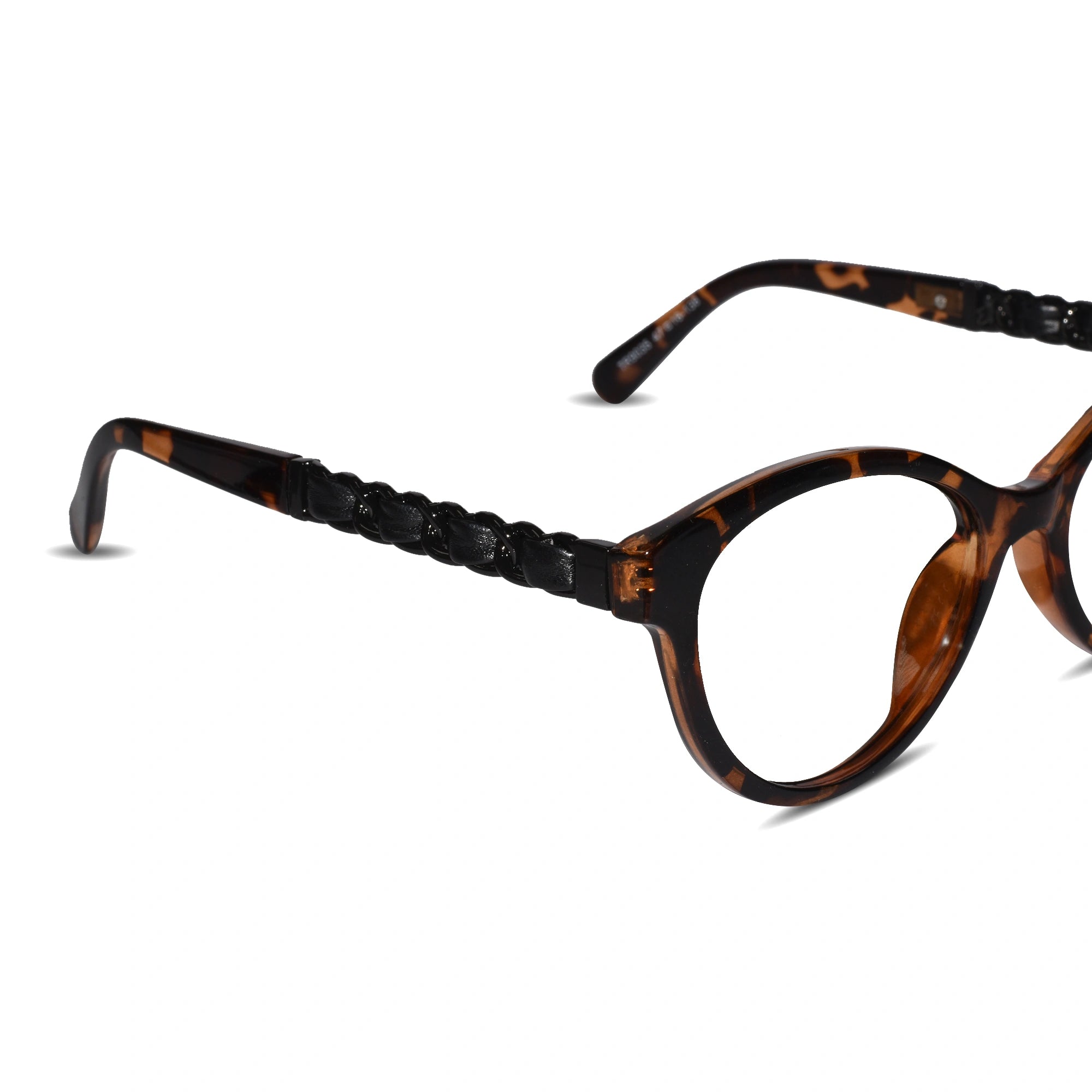 Designer Animal Print Cateye Eyeglasses For Women ELE9035-BRN
