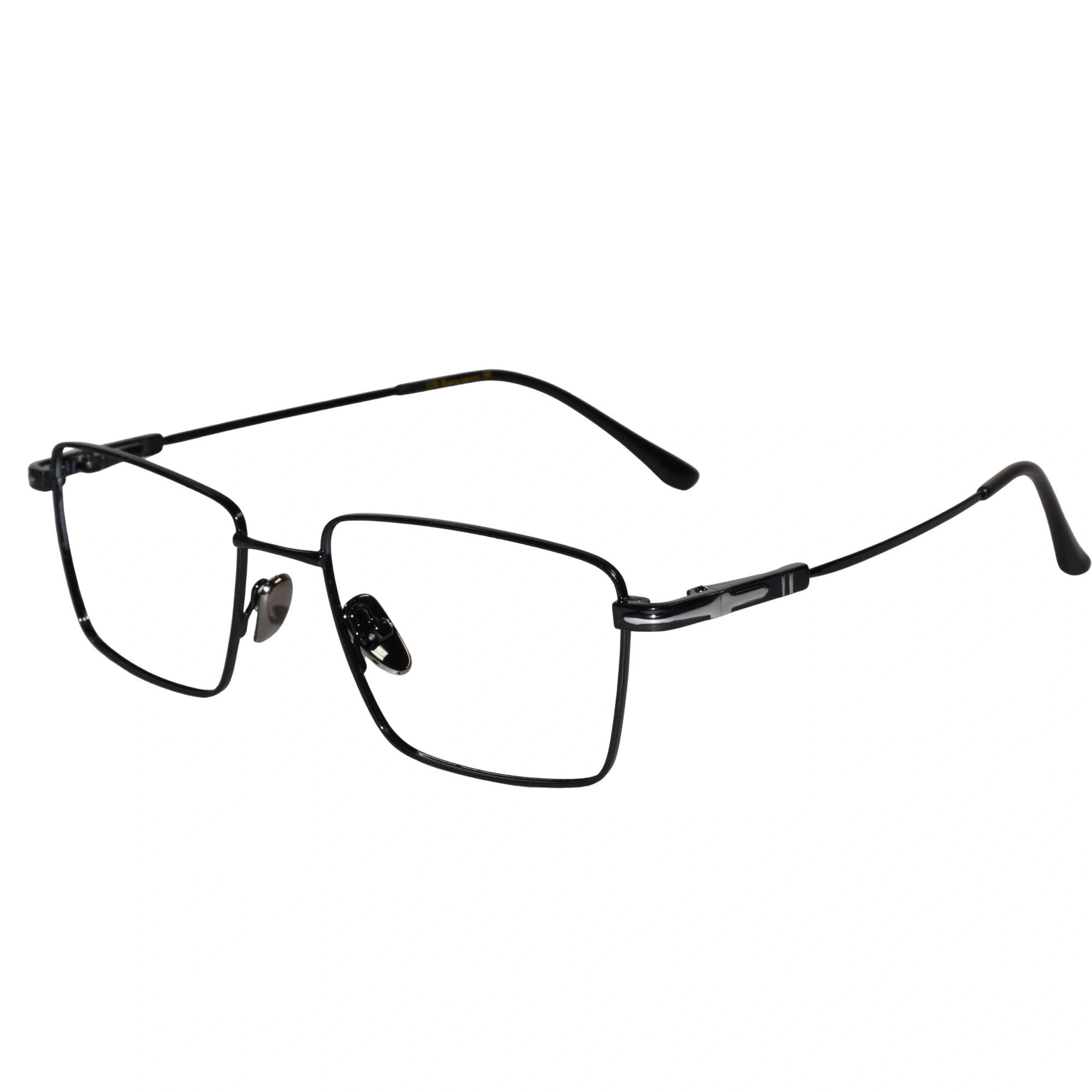 Designer Black Rectangular Eyeglasses For Men ELE8802-BLK