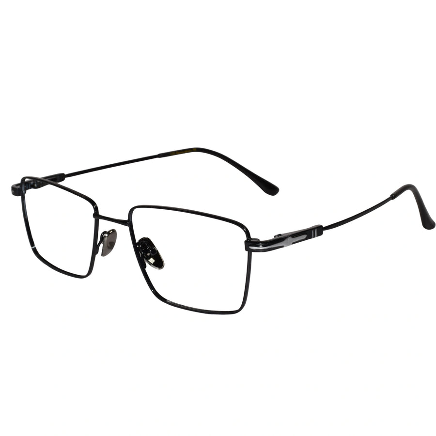 Designer Black Rectangular Eyeglasses For Men