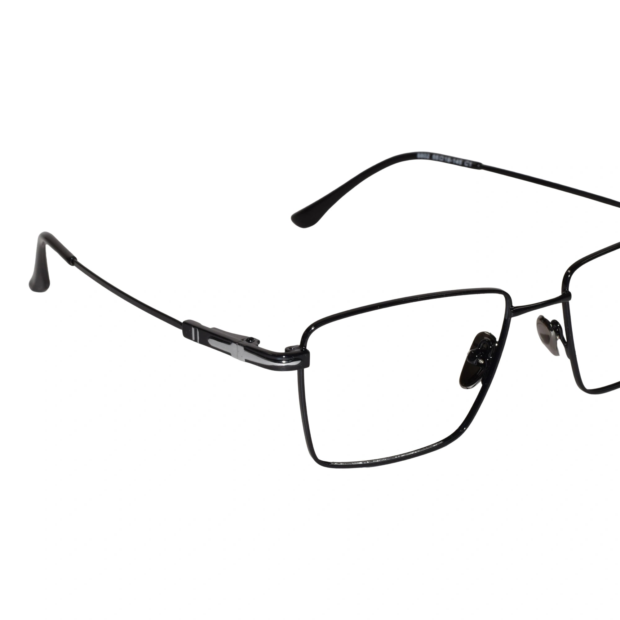 Designer Black Rectangular Eyeglasses For Men ELE8802-BLK