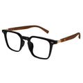 Designer Black Rectangular Eyeglasses For Men & Women ELE280876-BLK