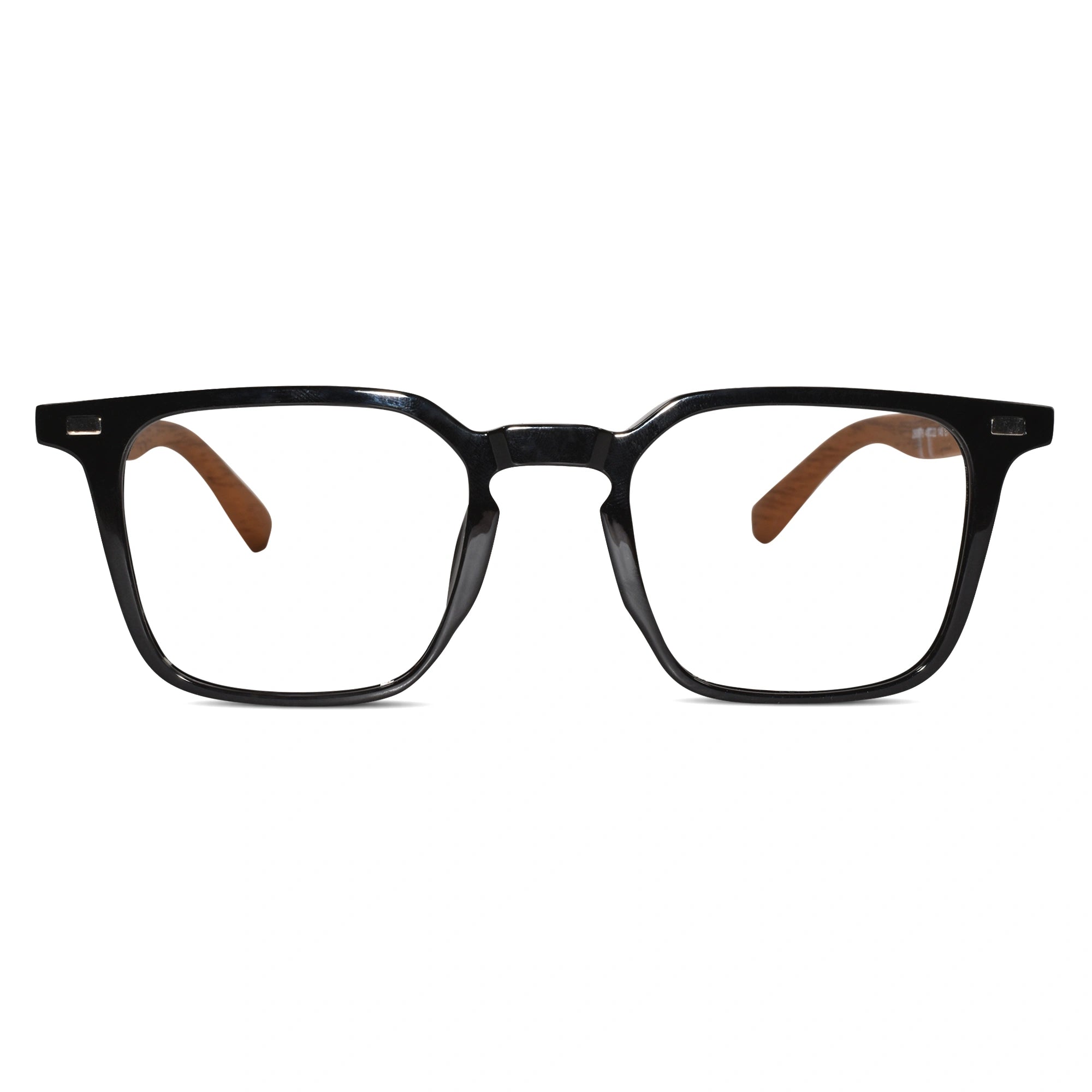 Designer Black Rectangular Eyeglasses For Men & Women ELE280876-BLK