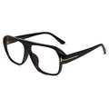 Designer Black Retro Rectangular Eyeglasses For Men ELE100-BRN