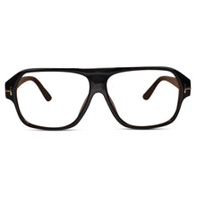 Designer Brown Retro Rectangular Eyeglasses For Men