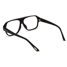 Designer Brown Retro Rectangular Eyeglasses For Men