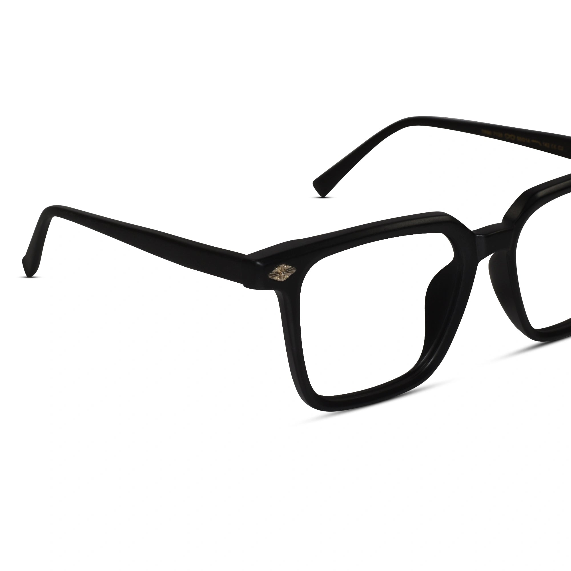 Designer Black Square Eyeglasses For Men & Women ELE7128-BLK