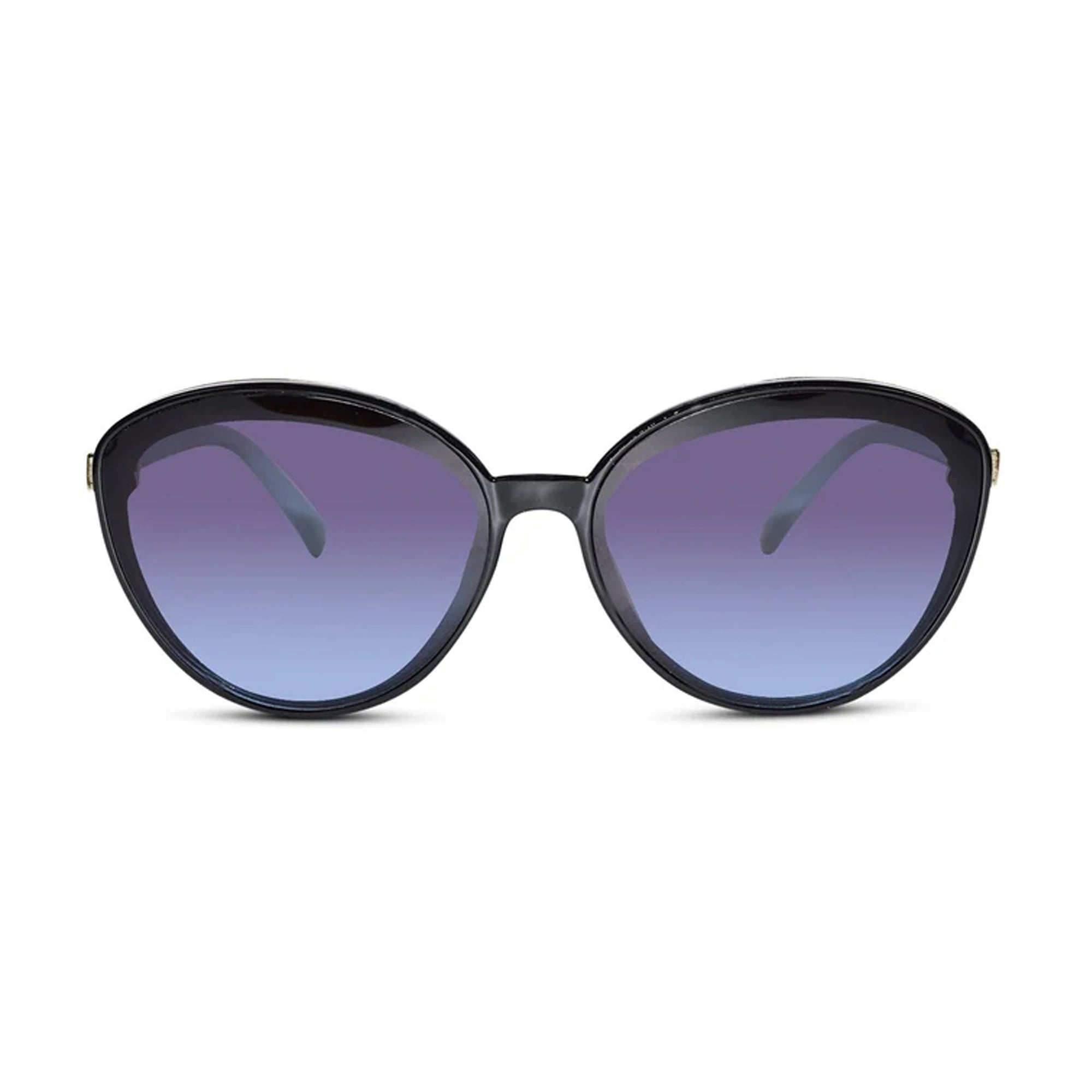Designer Cat Eye Black-Green Sunglasses For Women LKS53047-BLUE