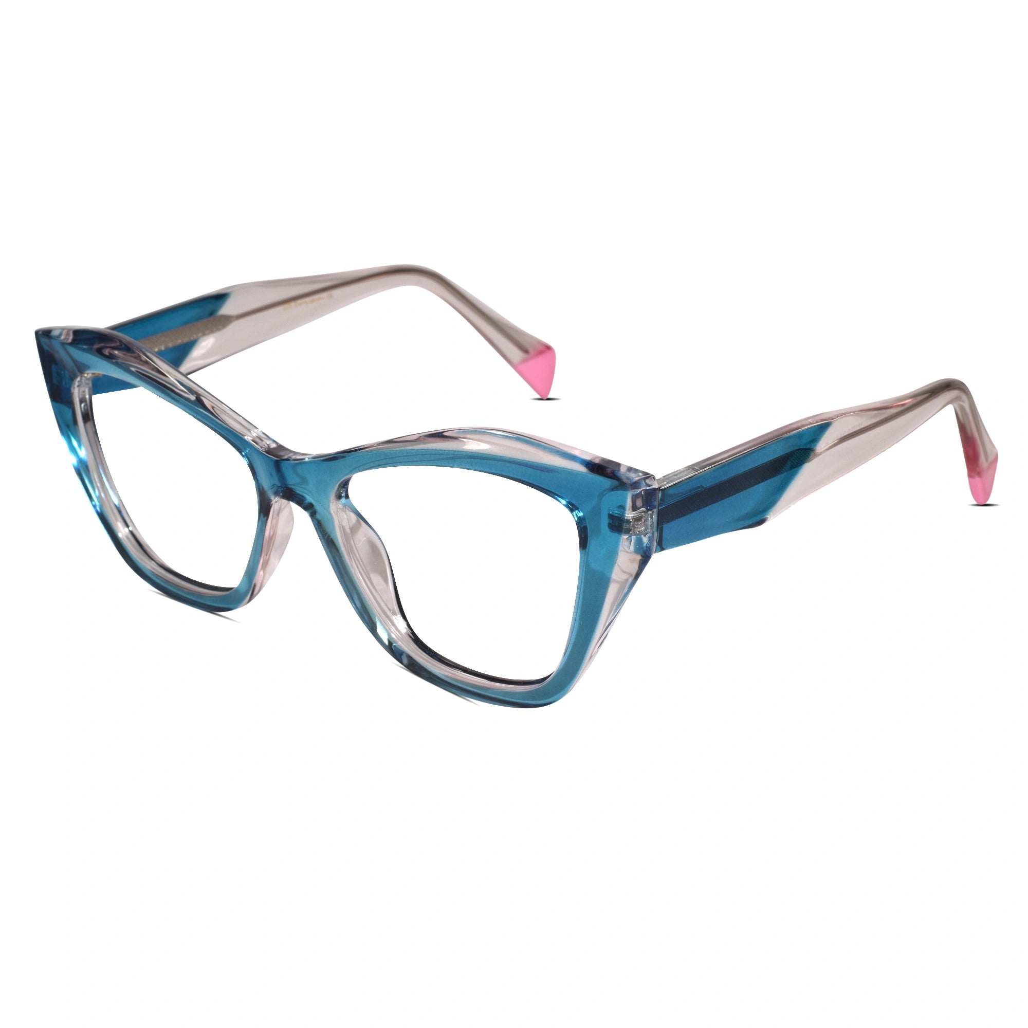 Designer Cateye Dual Tone Eyeglasses For Women ELE2583-BLU