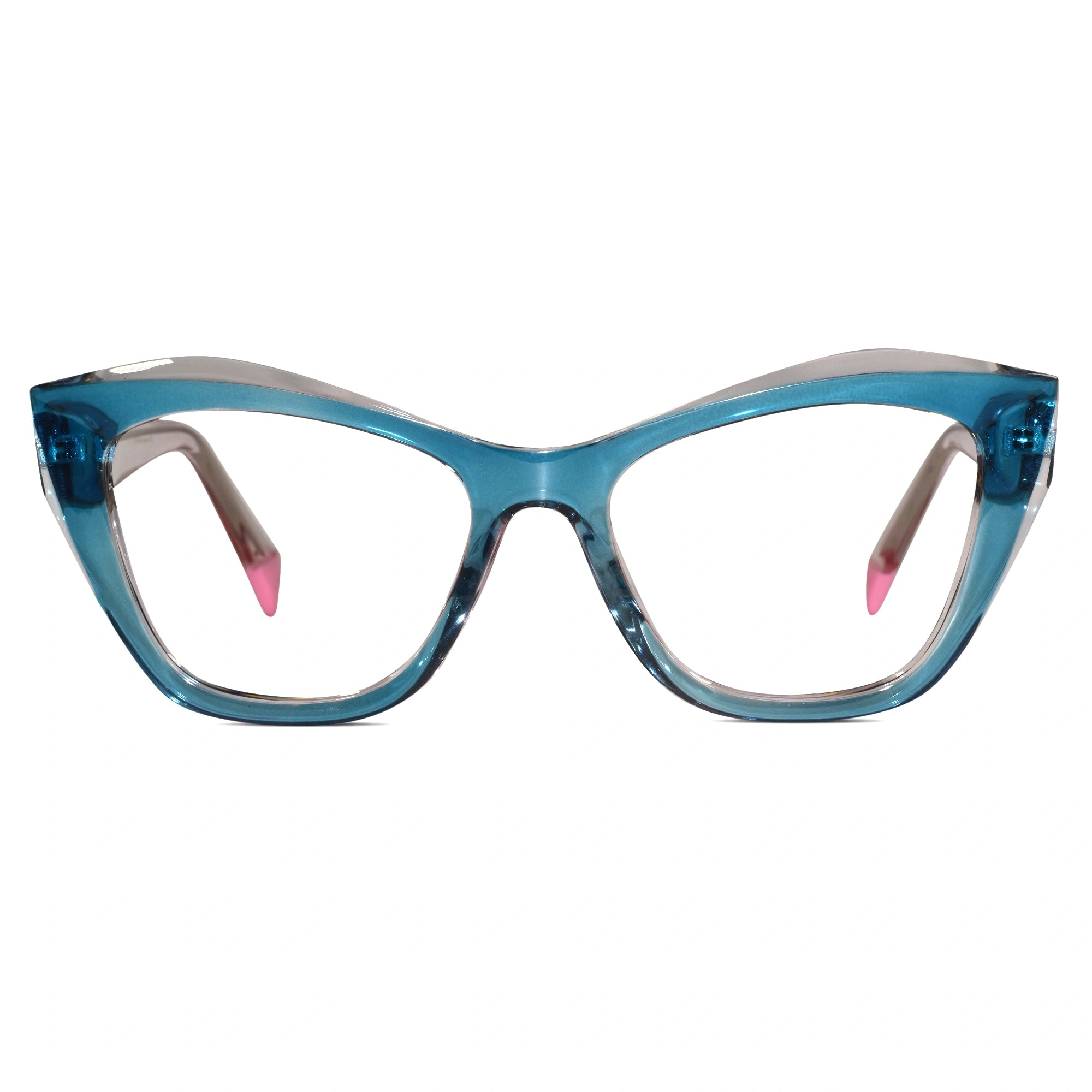 Designer Cateye Dual Tone Eyeglasses For Women ELE2583-BLU