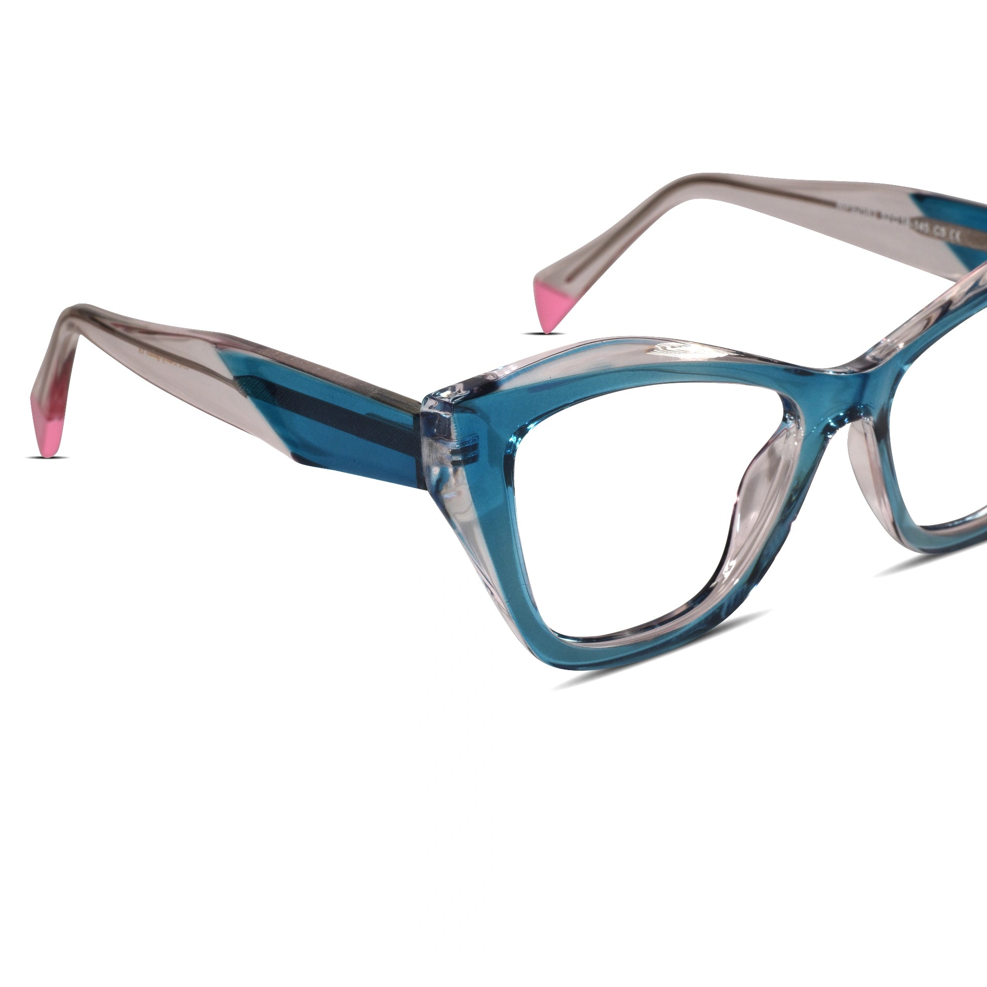 Designer Cateye Dual Tone Eyeglasses For Women ELE2583-BLU