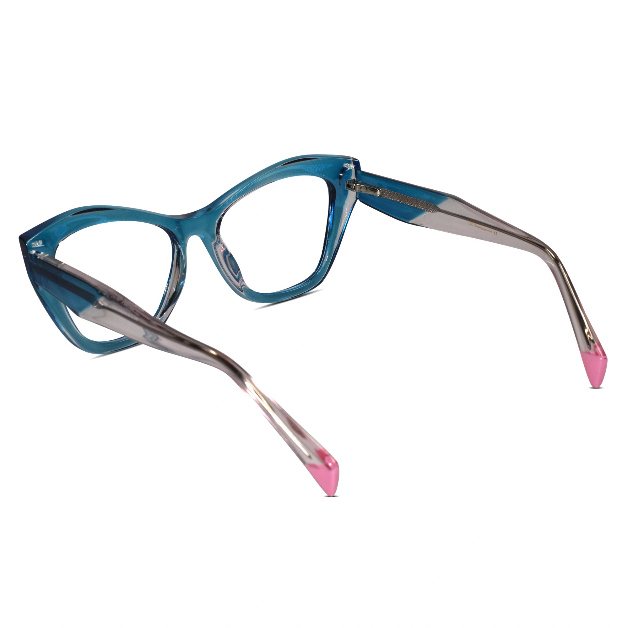 Designer Cateye Dual Tone Eyeglasses For Women ELE2583-BLU